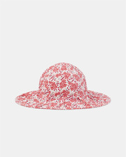 Chapeau cache nuque imprimé fleuri Bébé Fille Coloris rose Sergent Major