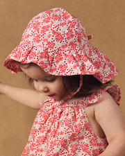 Chapeau cache nuque imprimé fleuri Bébé Fille Coloris rose Sergent Major