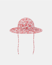 Chapeau cache nuque imprimé fleuri Bébé Fille Coloris rose Sergent Major