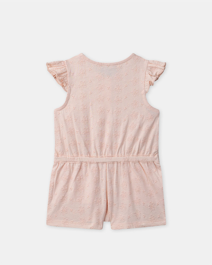 Combinaison courte &agrave; broderies fleuries Coloris rose clair  Sergent Major