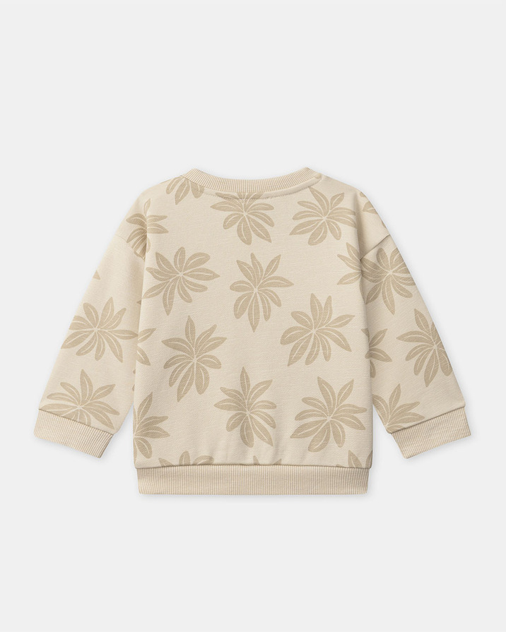 Sweat en molleton imprim&eacute; palmiers Coloris beige  Sergent Major