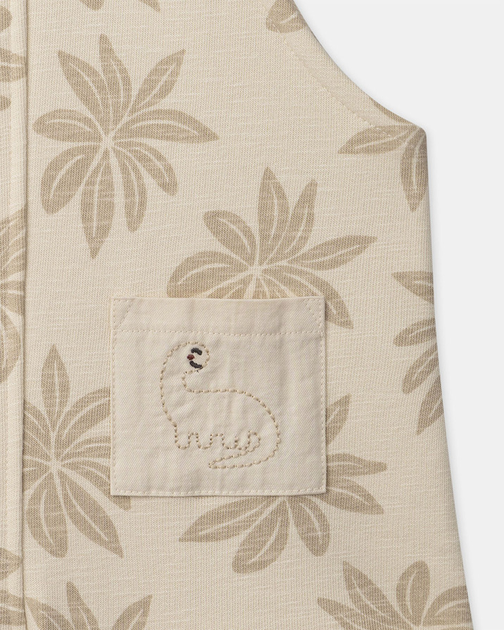 Salopette courte imprim&eacute; palmiers Coloris beige  Sergent Major