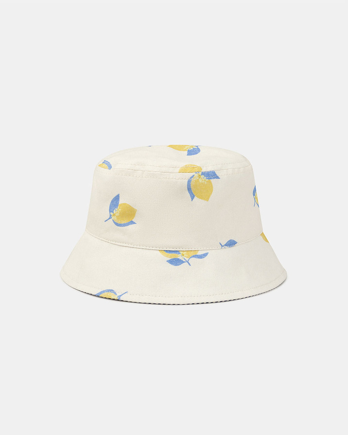 Chapeau &eacute;cru UPF 50+ imprim&eacute; citrons Coloris jaune  Sergent Major