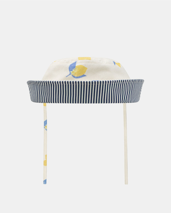 Chapeau &eacute;cru UPF 50+ imprim&eacute; citrons Coloris jaune  Sergent Major