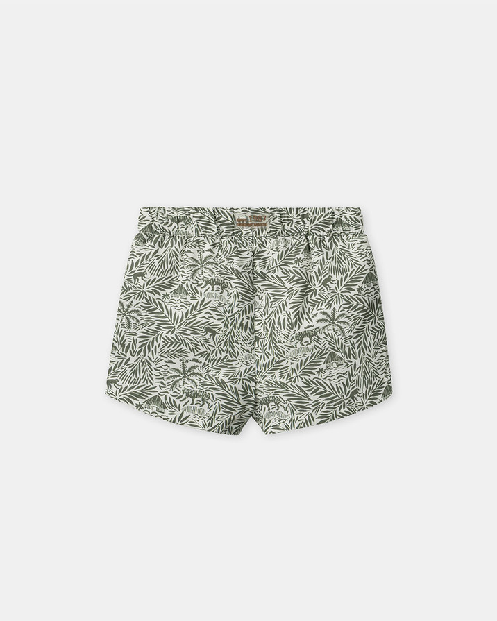 Short de bain imprim&eacute; jungle avec couche Coloris kaki  Sergent Major