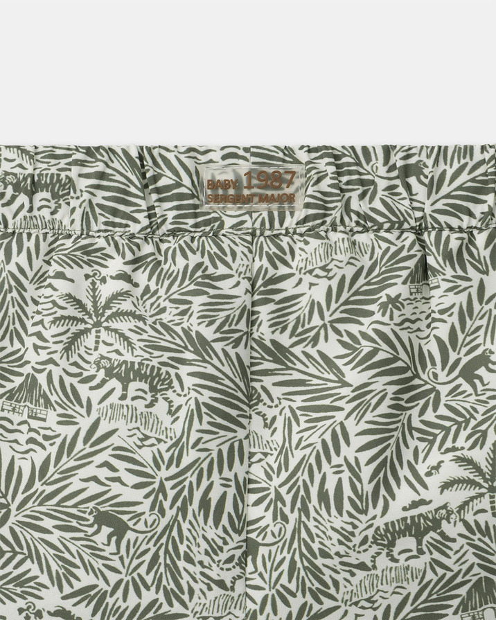 Short de bain imprim&eacute; jungle avec couche Coloris kaki  Sergent Major