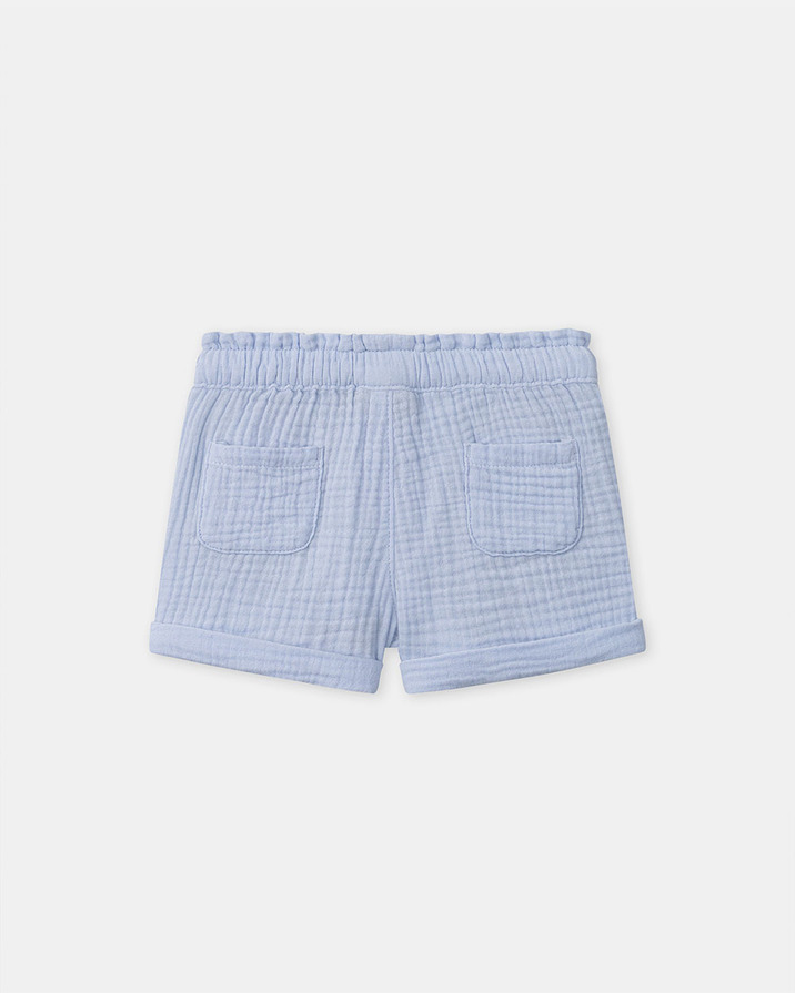 Short en double gaze de coton Coloris bleu ciel  Sergent Major