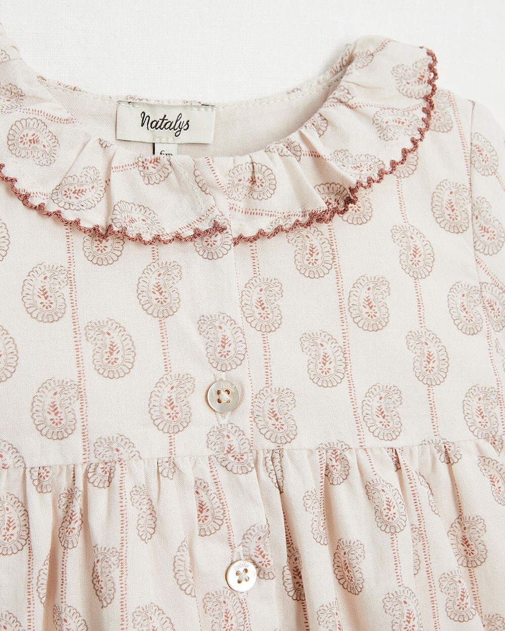 Robe manches longues Imprim&eacute; Indienne  Natalys