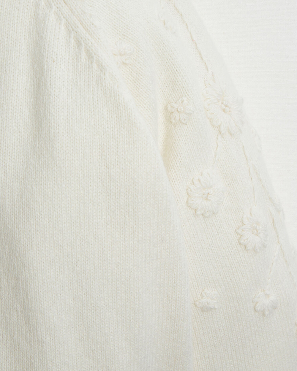 Cardigan enfant brodé en tricot Coloris écru Natalys