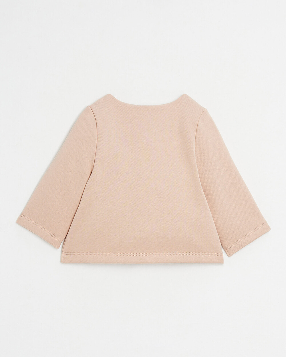 Cardigan en molleton brod&eacute; Bonheur Coloris bois de rose  Natalys