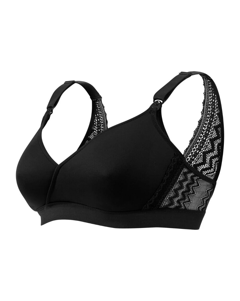 Soutien-gorge d'allaitement Coloris noir  Cache coeur