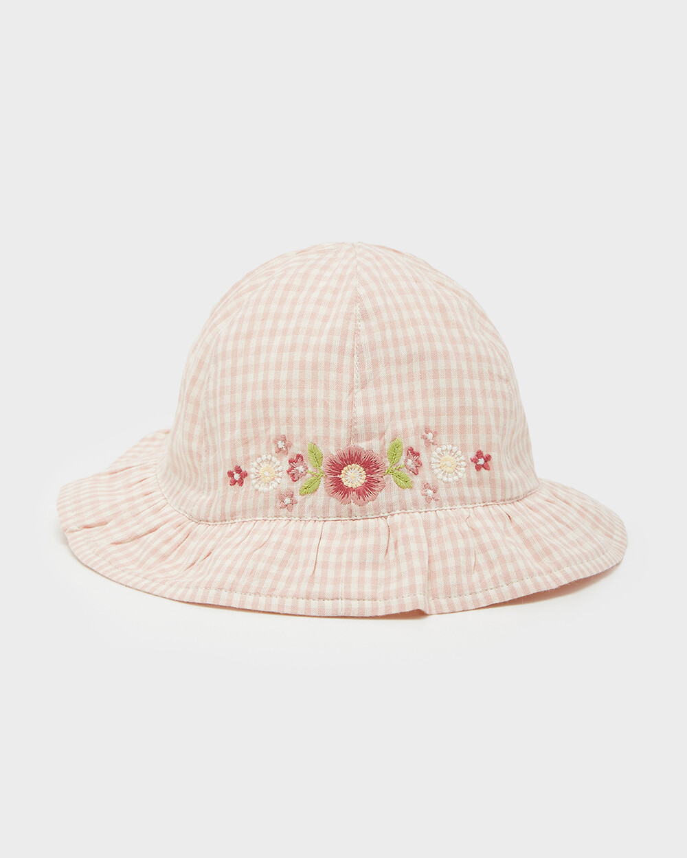 Chapeau en vichy brod&eacute; Coloris craie  Natalys