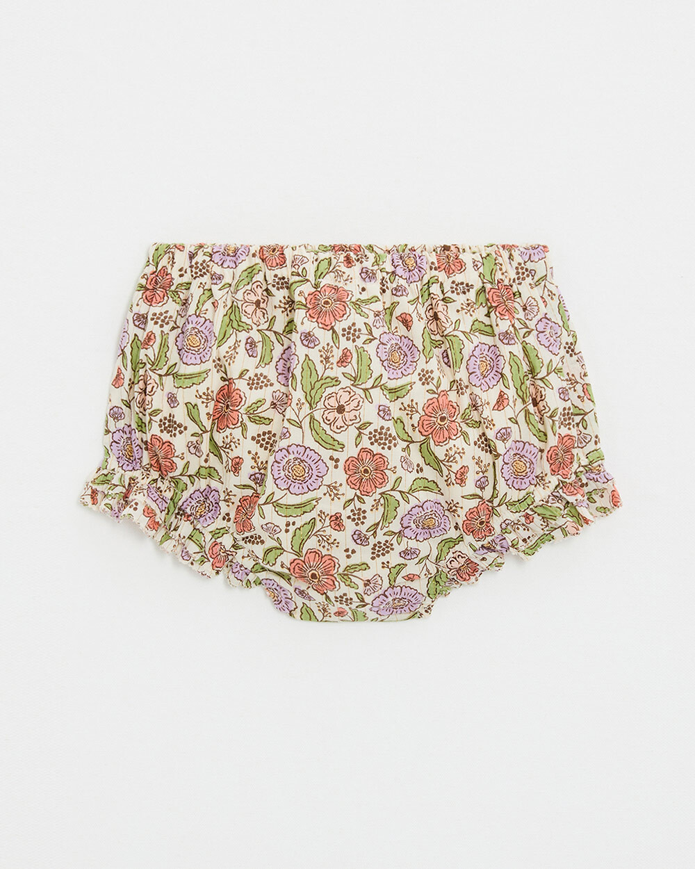 Bloomer imprim&eacute; fleurs A rayures lurex  Natalys