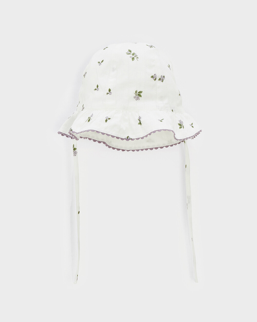 Chapeau imprim&eacute; myrtilles Coloris blanc  Natalys