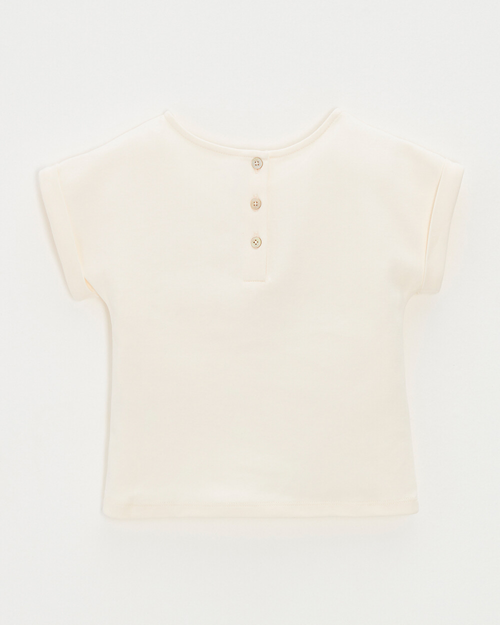 Tee-shirt enfant manches courtes Brodé coloris craie Natalys