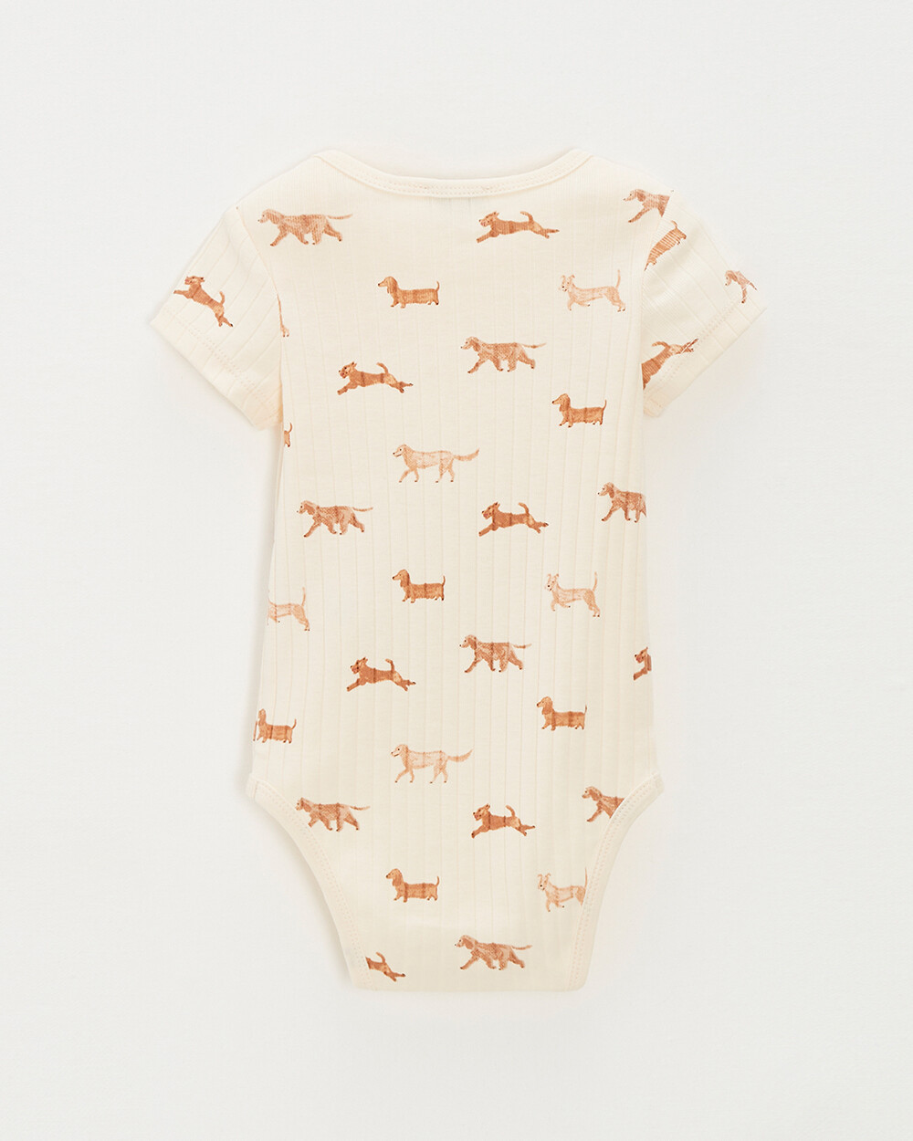 Body &agrave; c&ocirc;tes manches courtes Imprim&eacute; chiens  Natalys