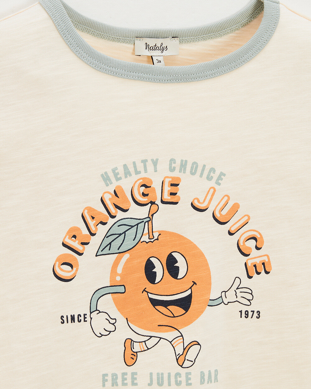 Tee-shirt enfant manches courtes Coloris écru Natalys