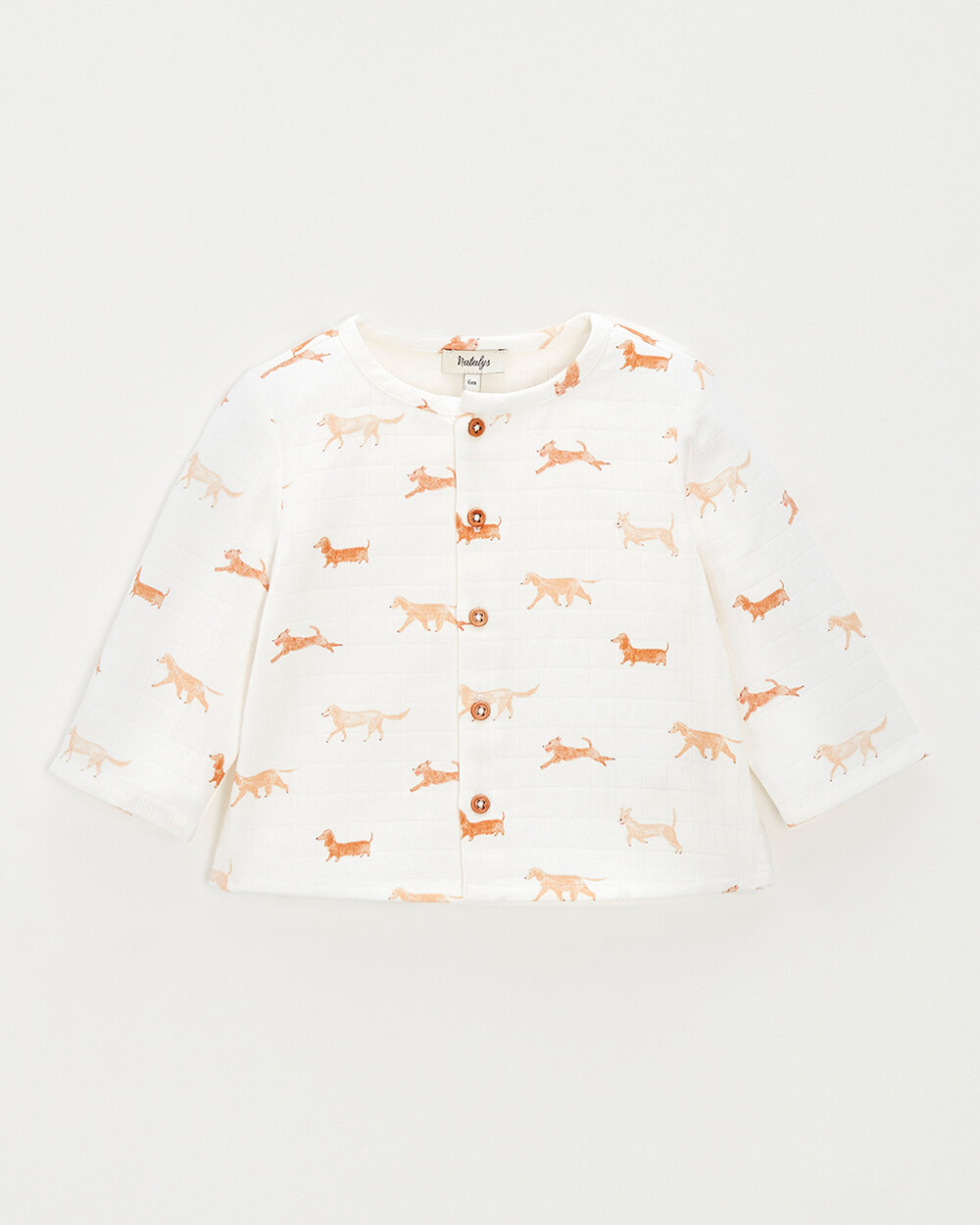 Chemise en gaze de coton Imprim&eacute; chiens  Natalys