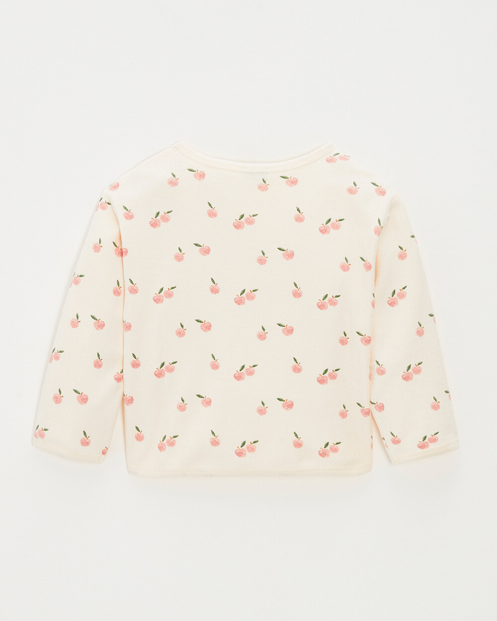 Sweat enfant en &eacute;ponge Imprim&eacute; pommes  Natalys