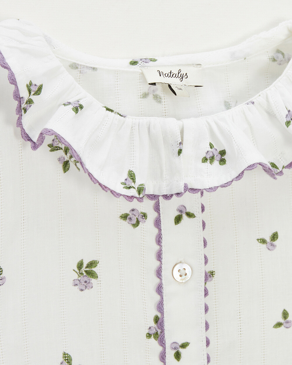Blouse enfant manches courtes Imprimé myrtilles Natalys