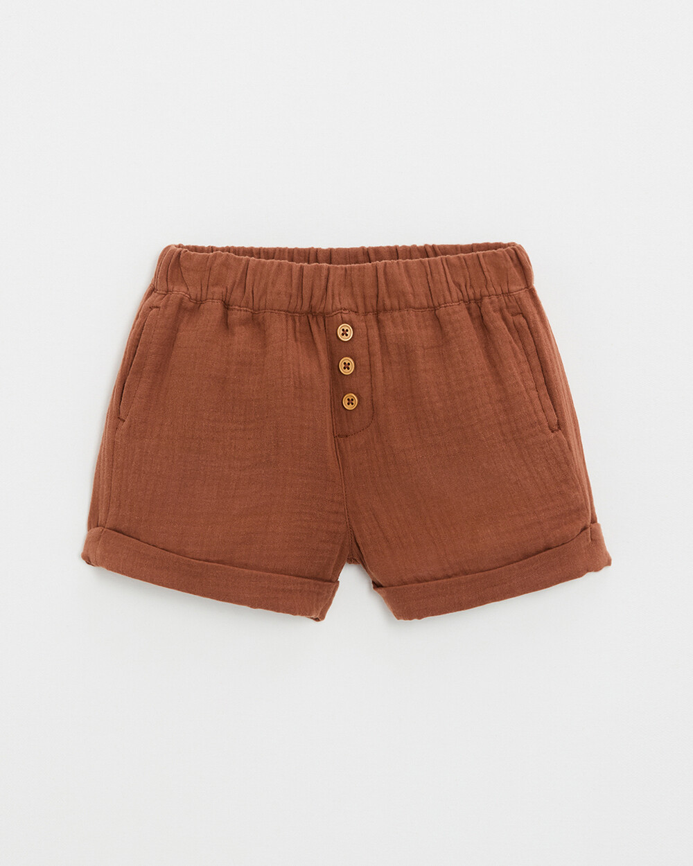 Short enfant en gaze de coton Coloris rouille Natalys
