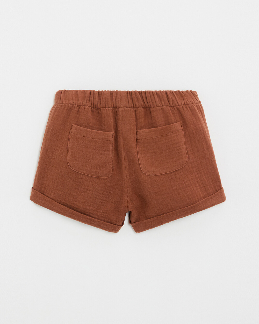 Short enfant en gaze de coton Coloris rouille Natalys