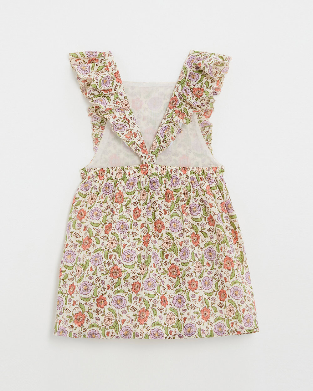 Robe enfant imprim&eacute; fleurs A rayures lurex  Natalys