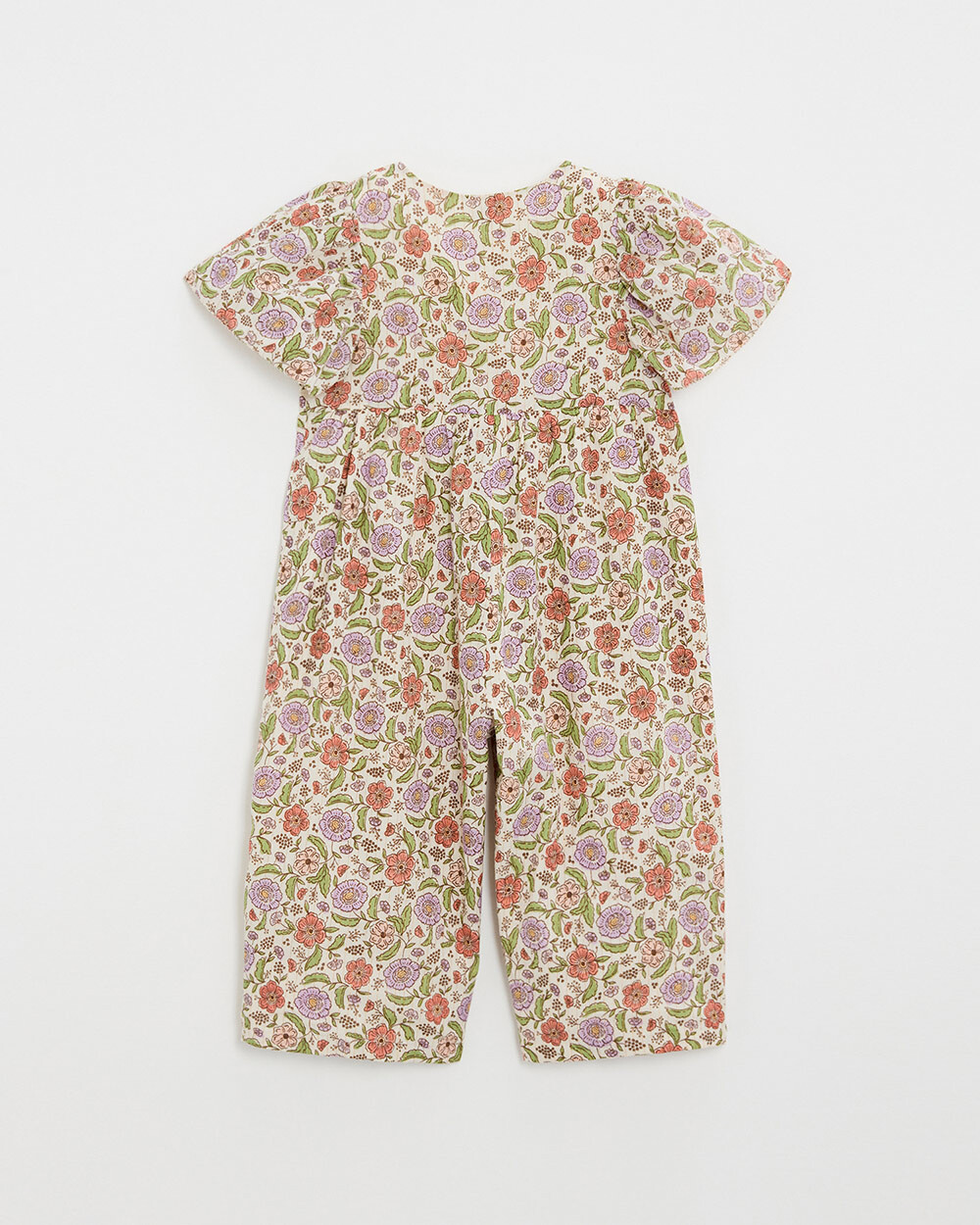 Combinaison enfant imprimée fleurs A rayures lurex Natalys