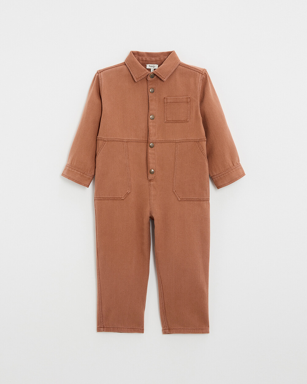 Combinaison longue enfant en twill Coloris rouille  Natalys