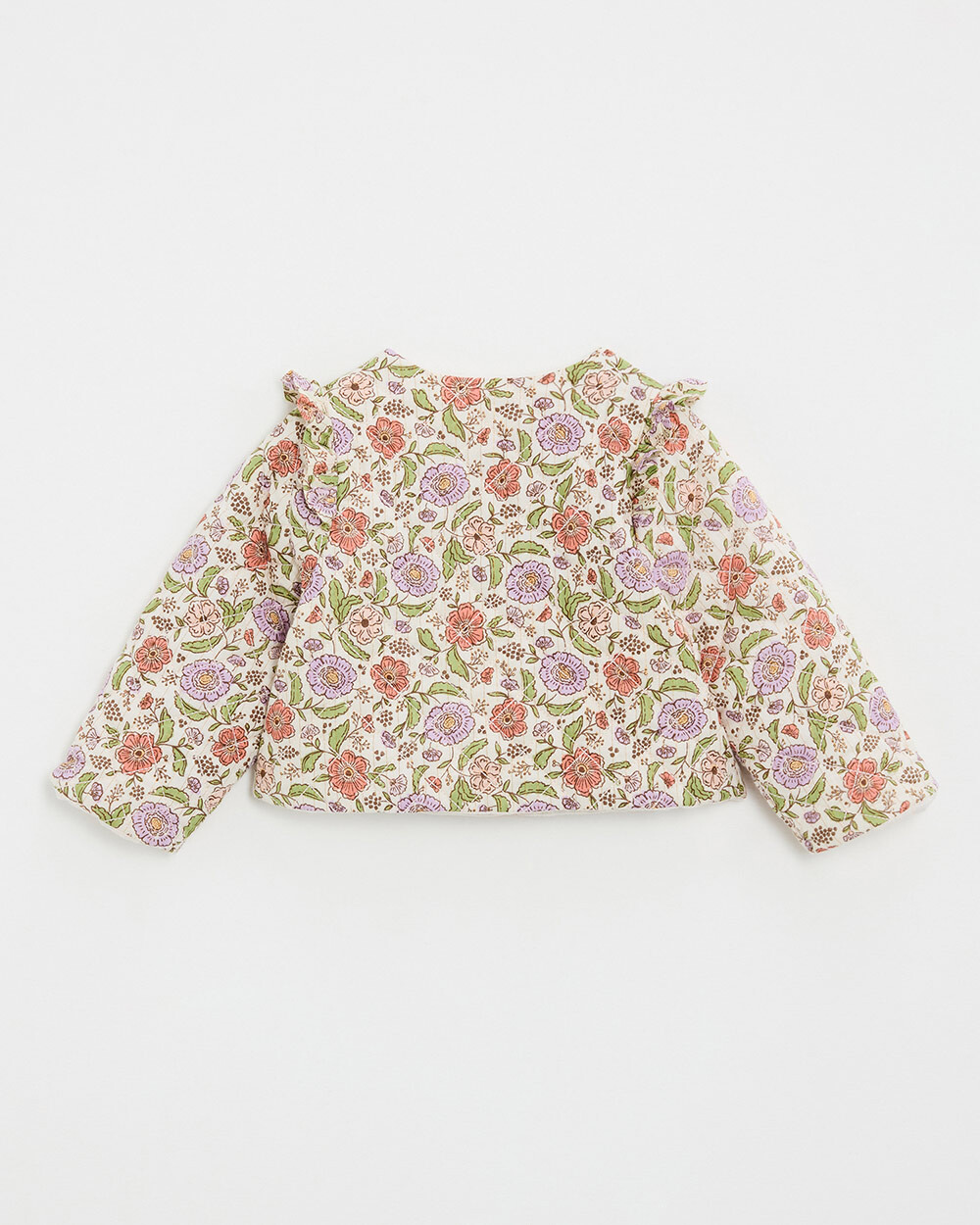Veste matelass&eacute;e Imprim&eacute; fleurs rayures lurex  Natalys
