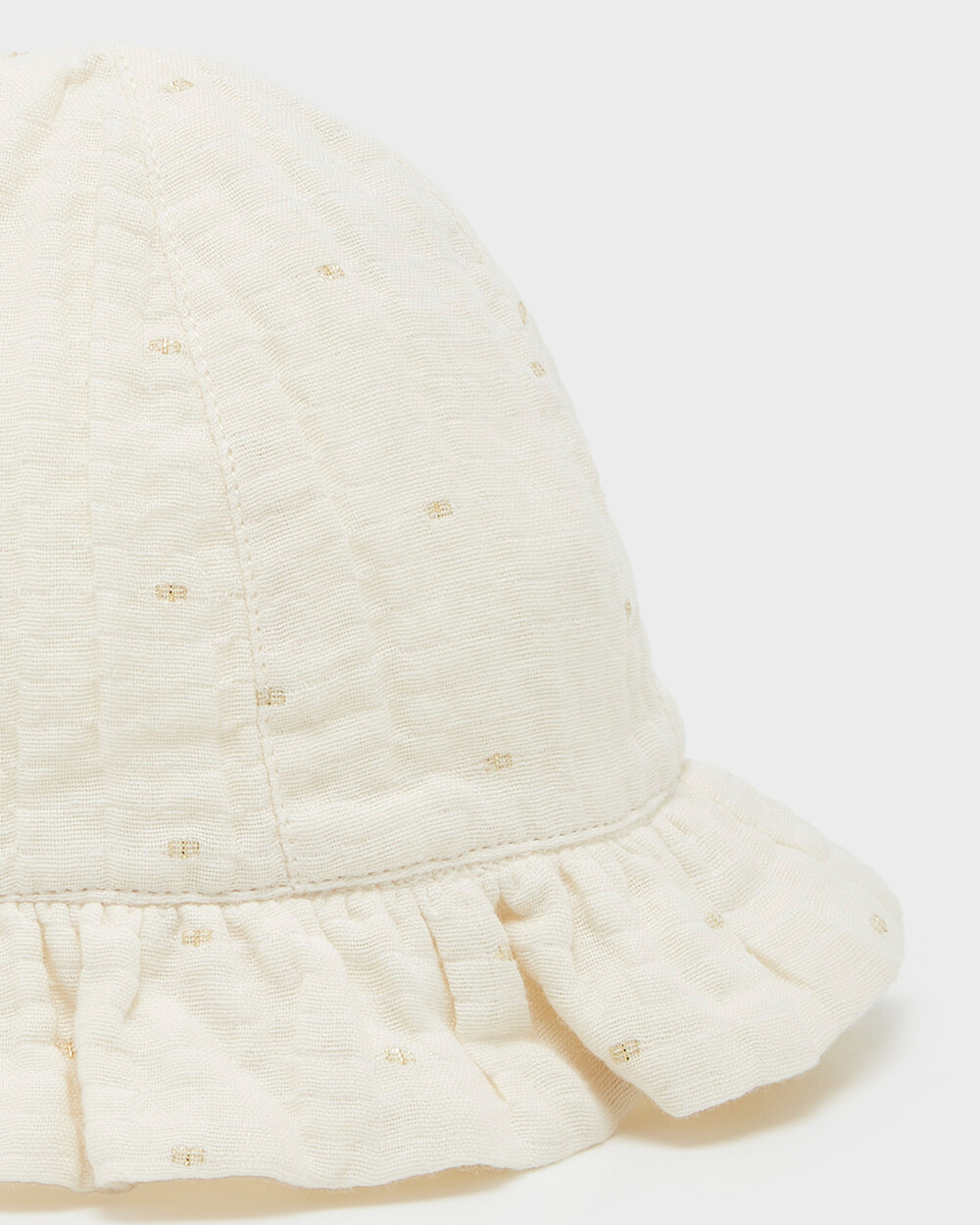 Chapeau en pois lurex Coloris &eacute;cru  Natalys