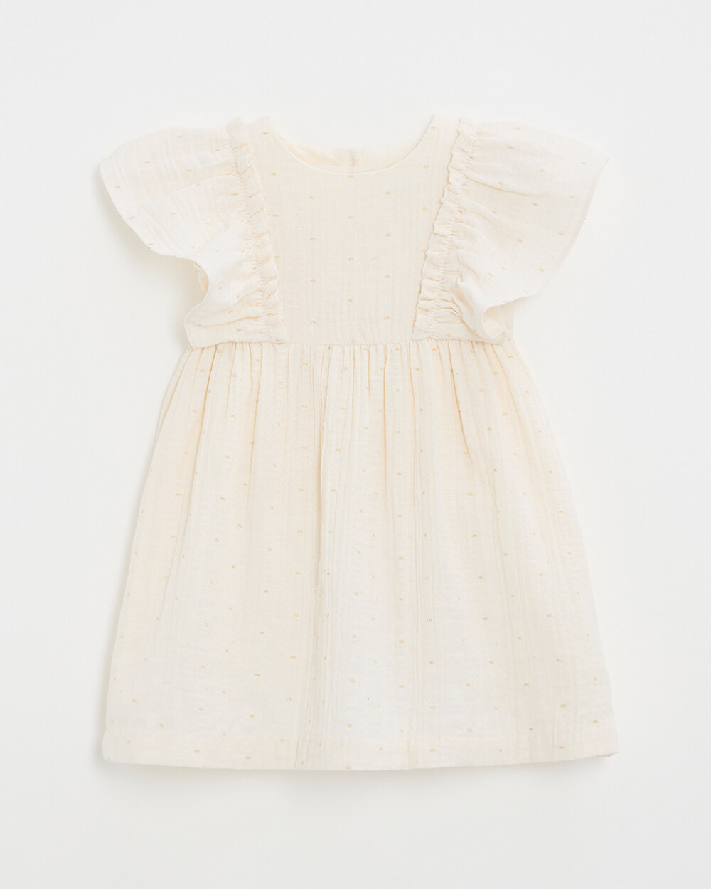 Robe enfant à pois lurex Coloris écru Natalys