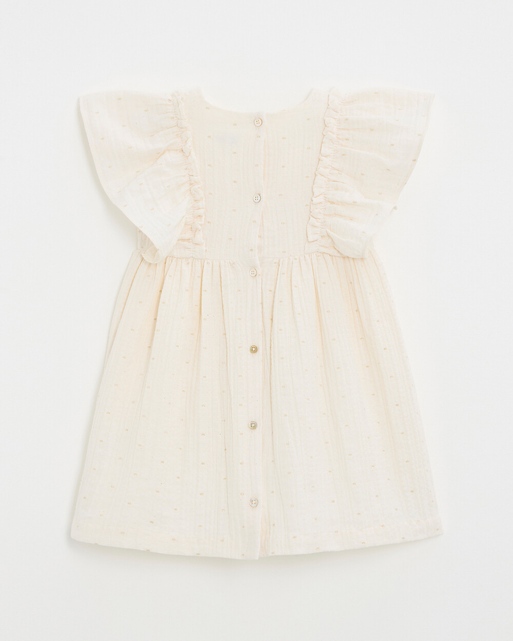 Robe enfant à pois lurex Coloris écru Natalys