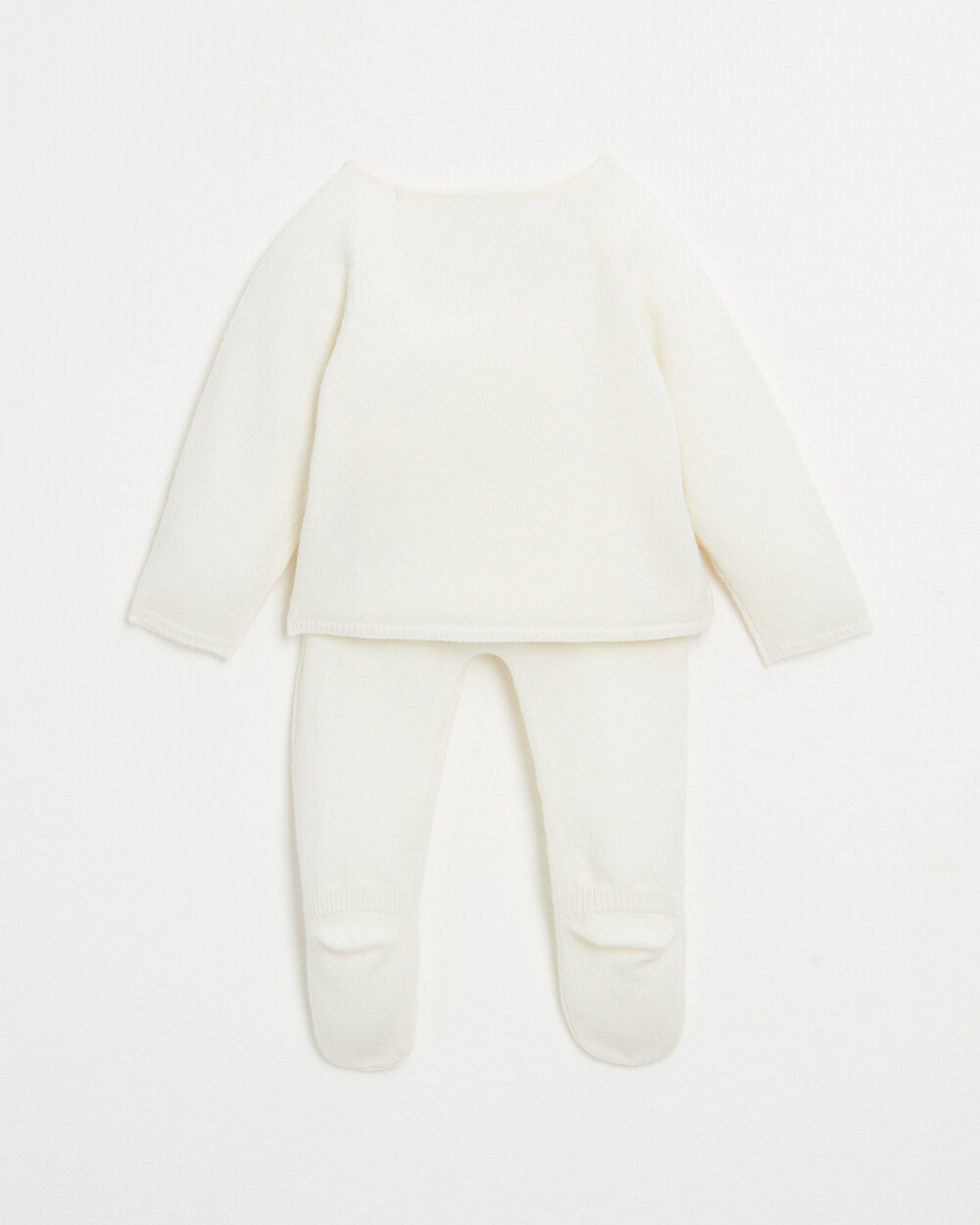 Ensemble en laine Mérinos Coloris écru Natalys