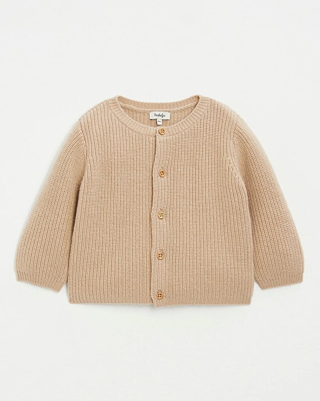 Gilet mixte en laine Mérinos Coloris caramel Natalys