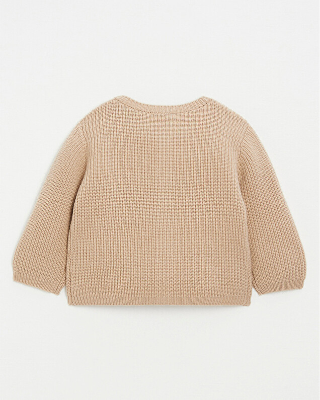 Gilet mixte en laine Mérinos Coloris caramel Natalys