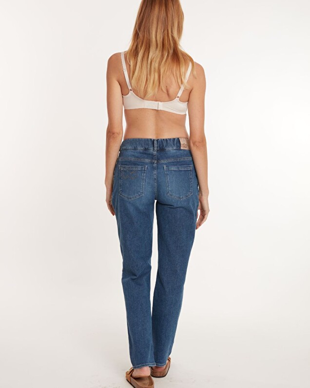 Jean de grossesse Mom Denim bleu Cache coeur
