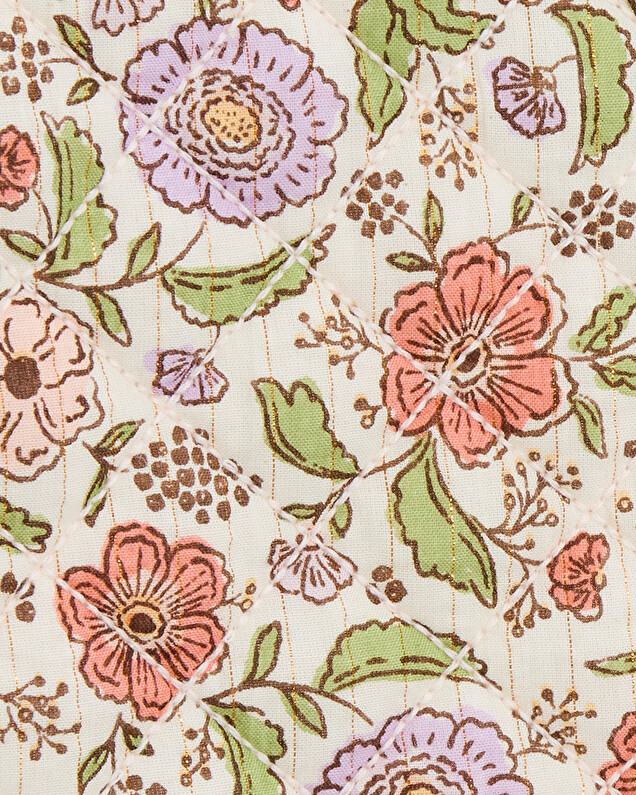 Chapeau imprimé fleurs A rayures lurex Natalys