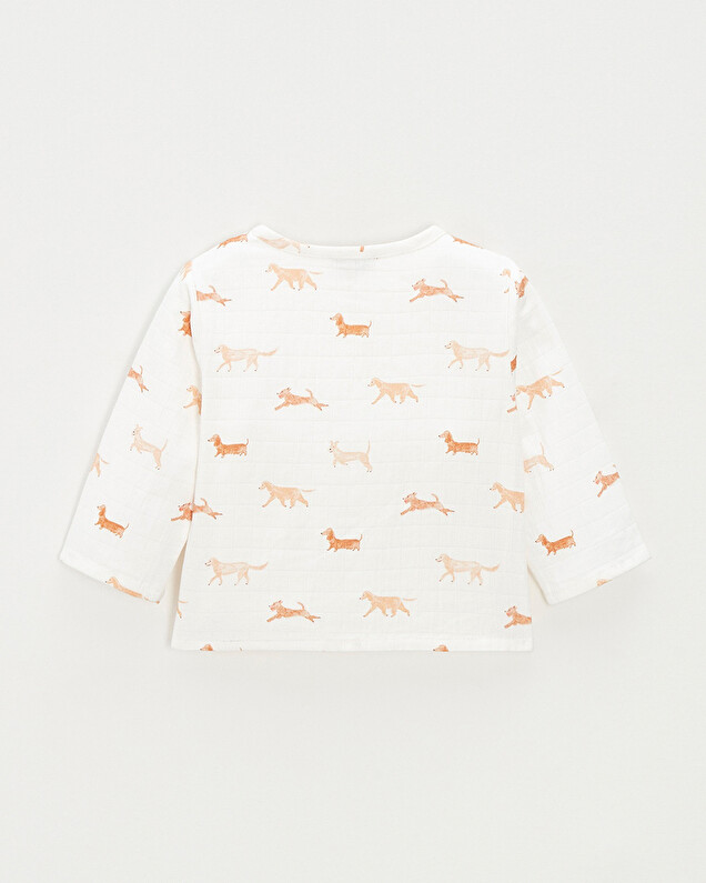 Chemise en gaze de coton Imprimé chiens Natalys