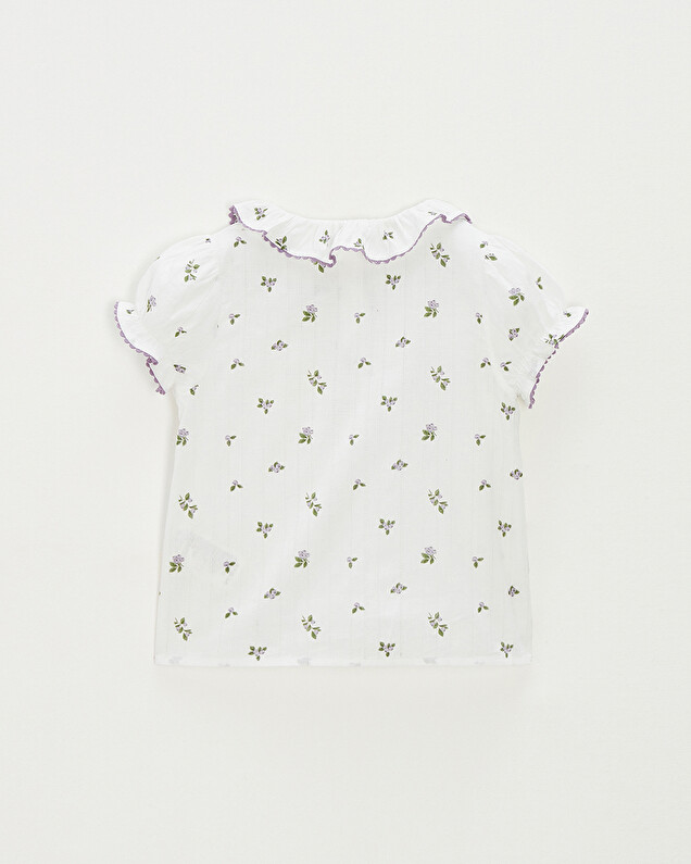 Blouse enfant manches courtes Imprimé myrtilles Natalys