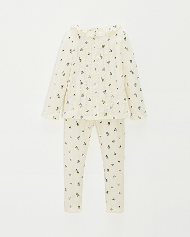 Pyjama 2 pièces enfant ajouré Imprimé myrtilles Natalys