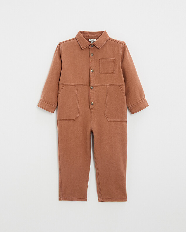 Combinaison longue enfant en twill Coloris rouille Natalys