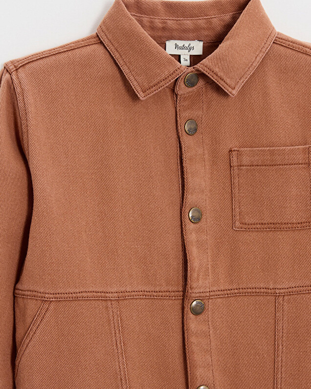 Combinaison longue enfant en twill Coloris rouille Natalys