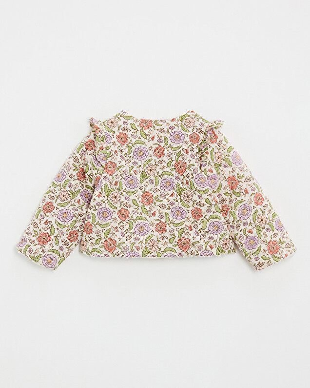 Veste matelassée Imprimé fleurs rayures lurex  Natalys