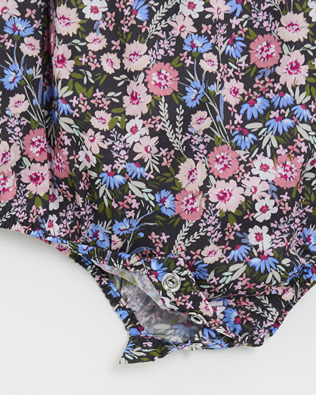 Barboteuse en tissu Liberty Imprimé fleurs Natalys