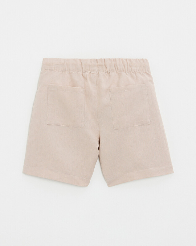 Short en toile de lin/coton Coloris beige Natalys