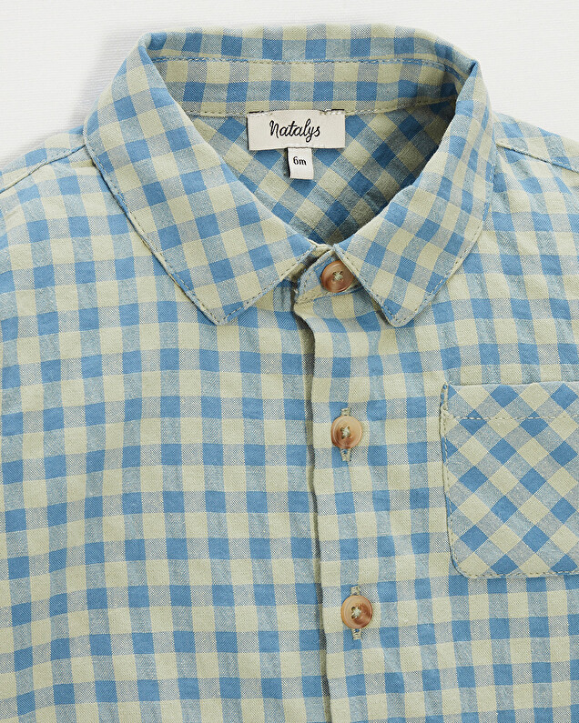 Chemise à carreaux Coloris bleu Natalys