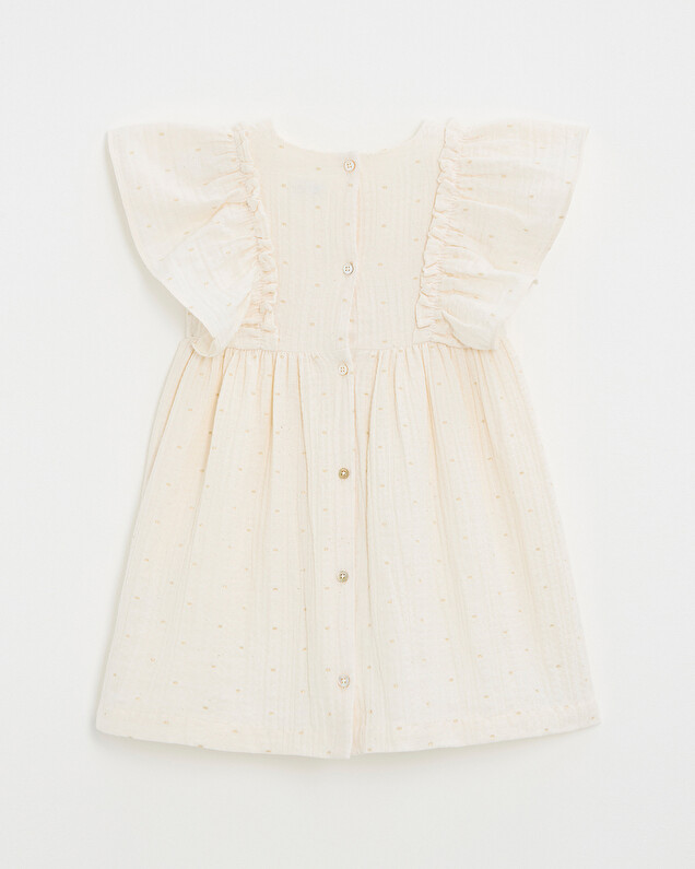 Robe enfant à pois lurex Coloris écru Natalys