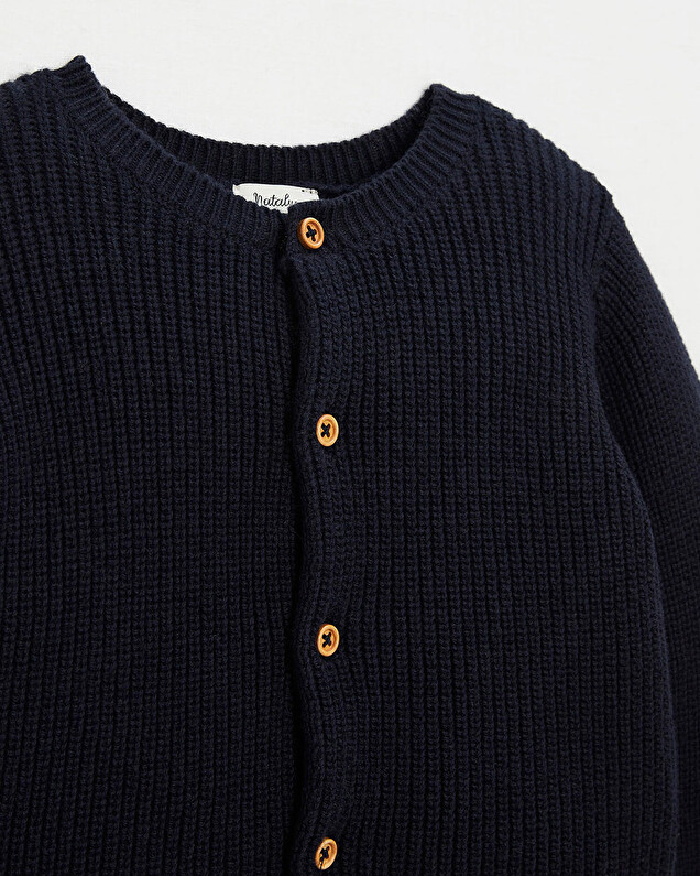 Gilet en tricot Coloris bleu marine Natalys