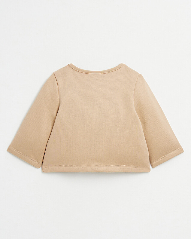 Gilet en molleton brodé Coloris camel Natalys